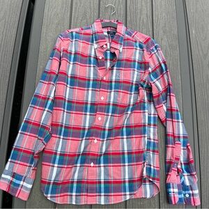 Men's J Crew summer plaid 100% cotton buttondown shirt